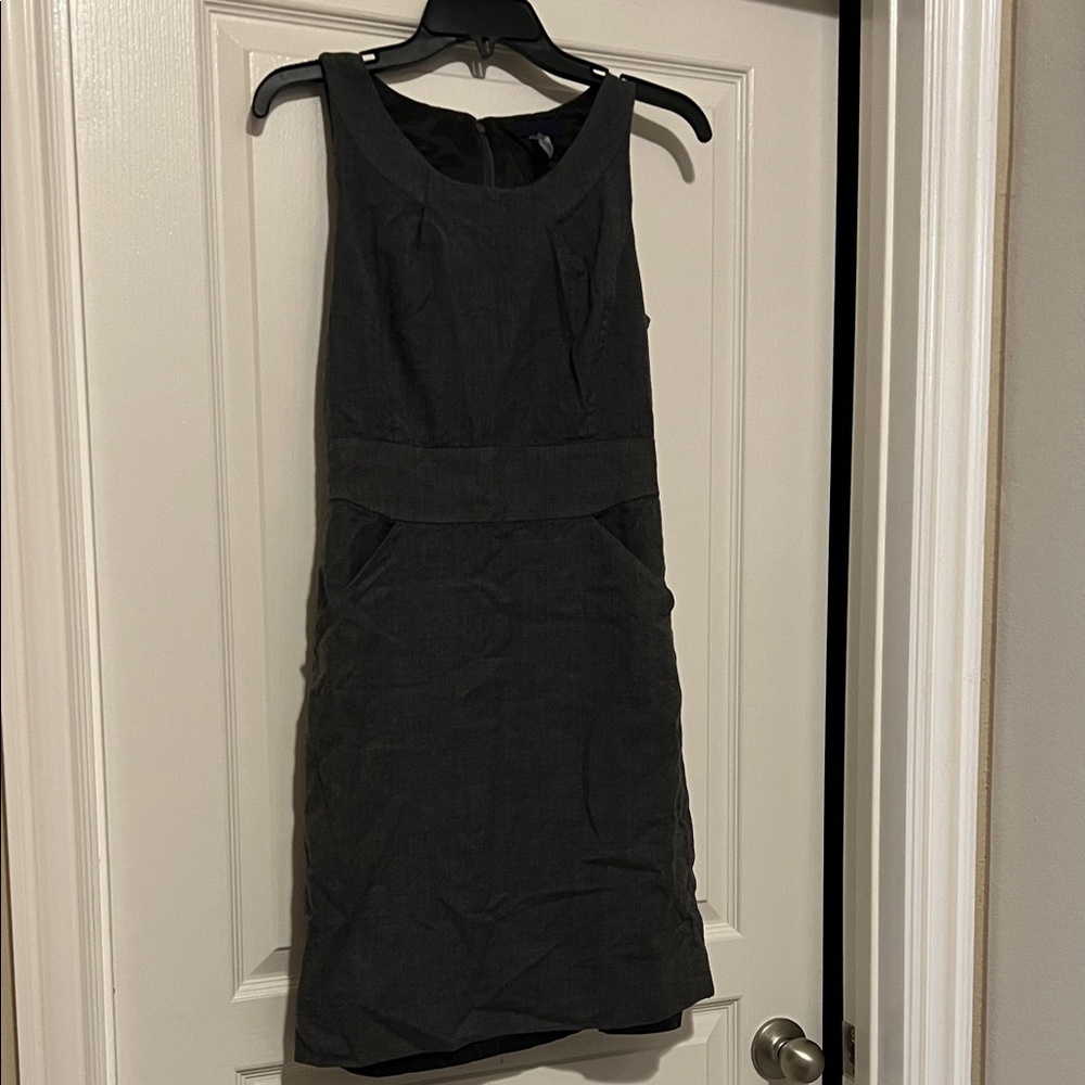 J Crew Gray Wool Sleeveless Dress